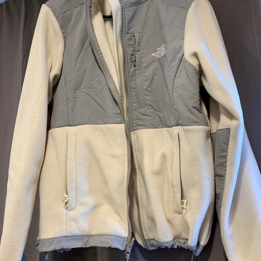 White and Grey North Face